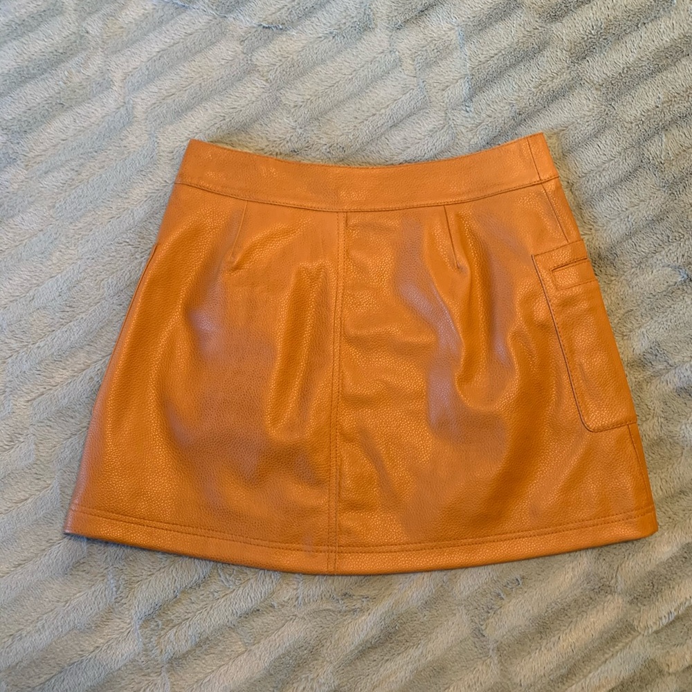 Free People Vegan Leather Skirt